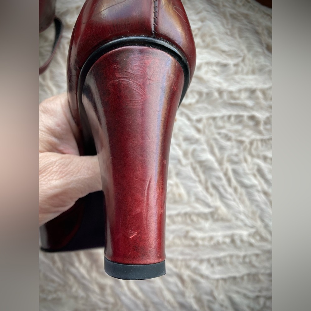 VIA SPIGA sandal, made in ITALY; “Oxford” style details sandal; burgundy/wine. - Picture 10 of 10